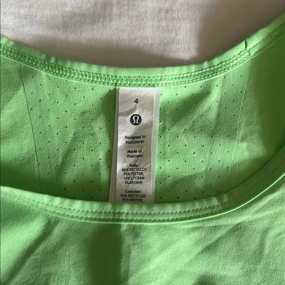 Neon Green Performance Tank Top